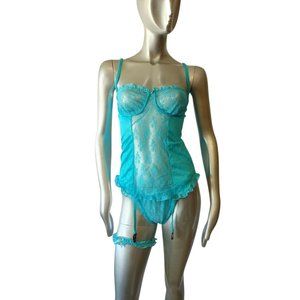 Vintage Nan Flower Lingerie blue